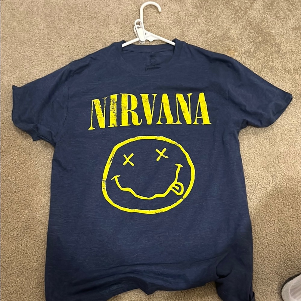 NIRVANA Blue and Yellow Short Sleeve Tee